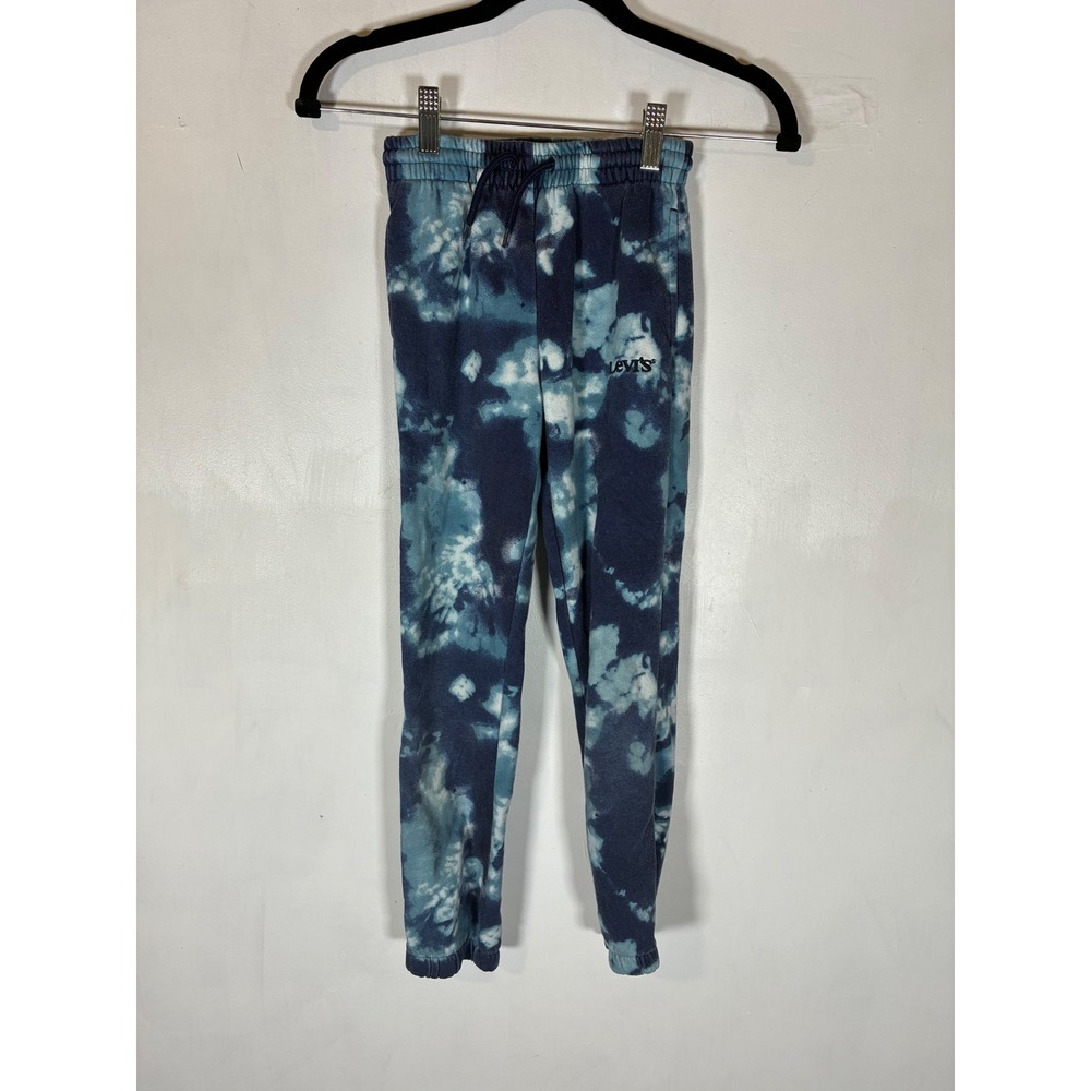 Levi's 710 Knit Jean Boys XL 7-8 Blue Tie Dye Jogger Sweatpants Drawstring